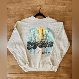 Vng Light Gray Mackinac Island Crewneck Sweater
